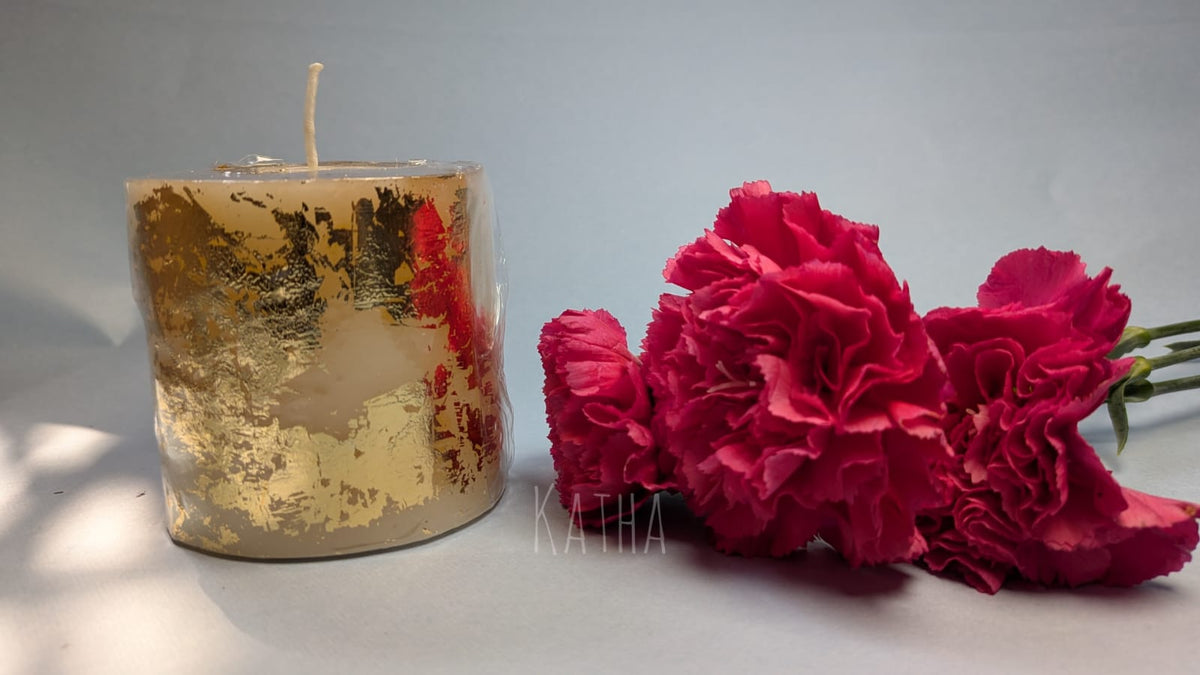 Gold Dust Pillar Candle