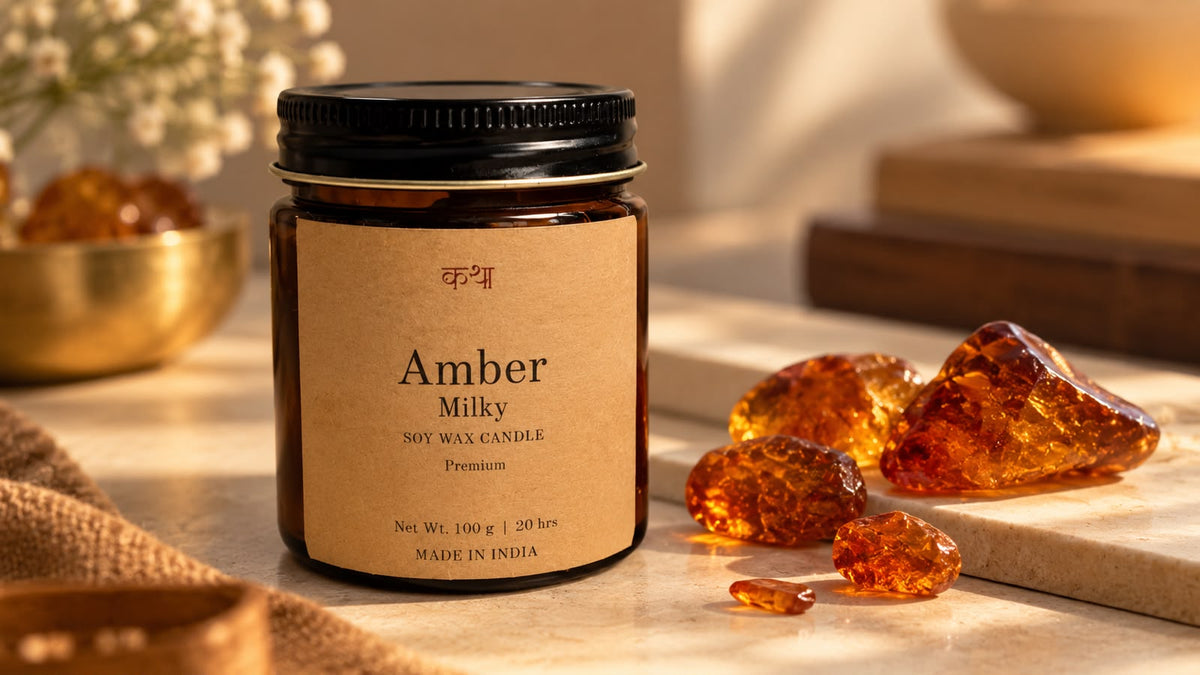 Premium Amber Milky Jar Candle