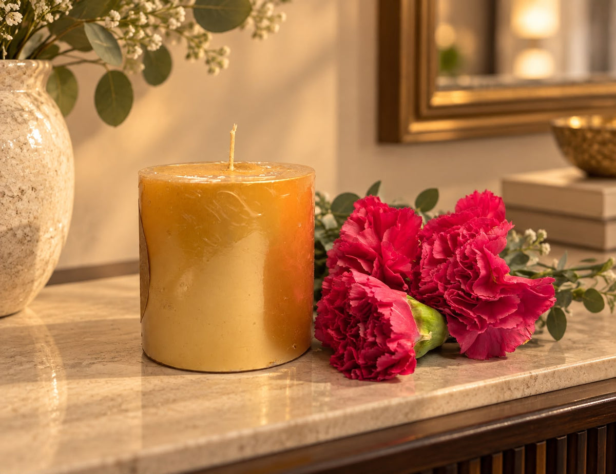 Metallic Golden Candle