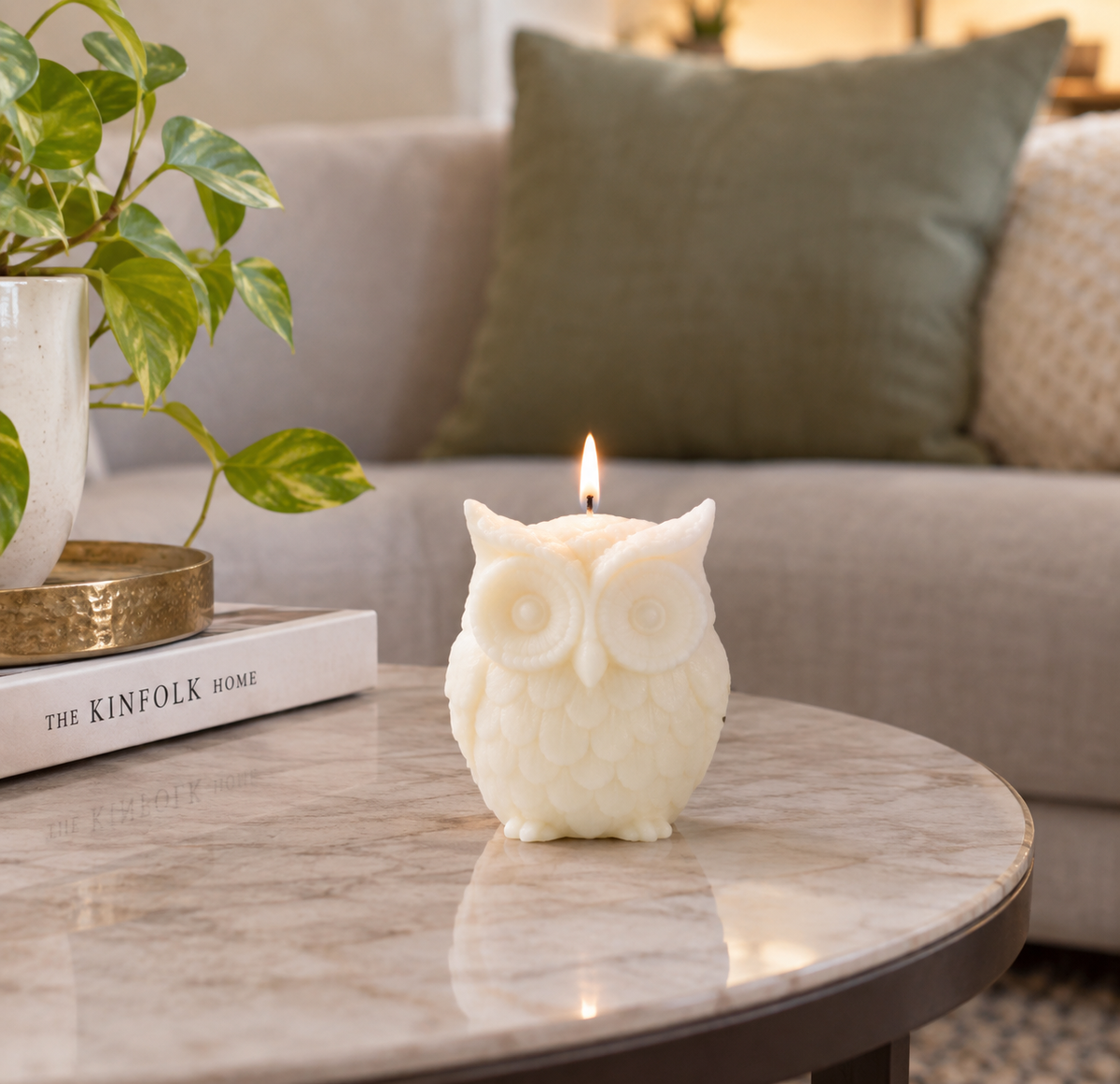 Premium Owl Candle