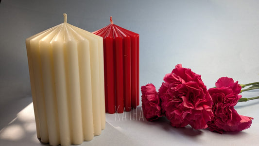 Premium  Ribbed Candle