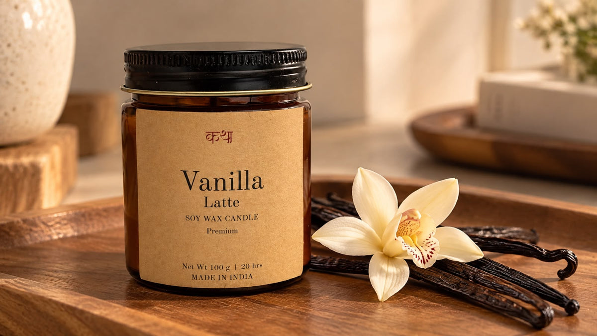 Premium Vaniila Latte Jar Candle