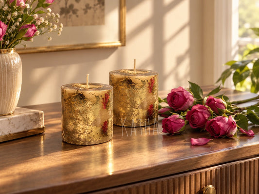 Gold Dust Pillar Candle